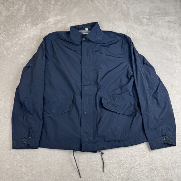 Vintage Burberry Brit Windbreaker Jacket Mens Medium Blue Preowned Outdoor Retro - Picture 1 of 10